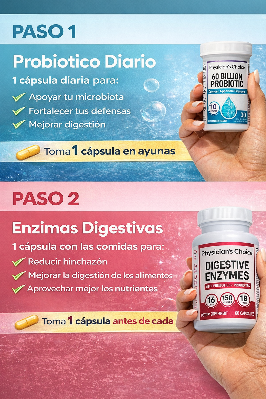 Kit Probioticos + Enzimas Salud Intestin