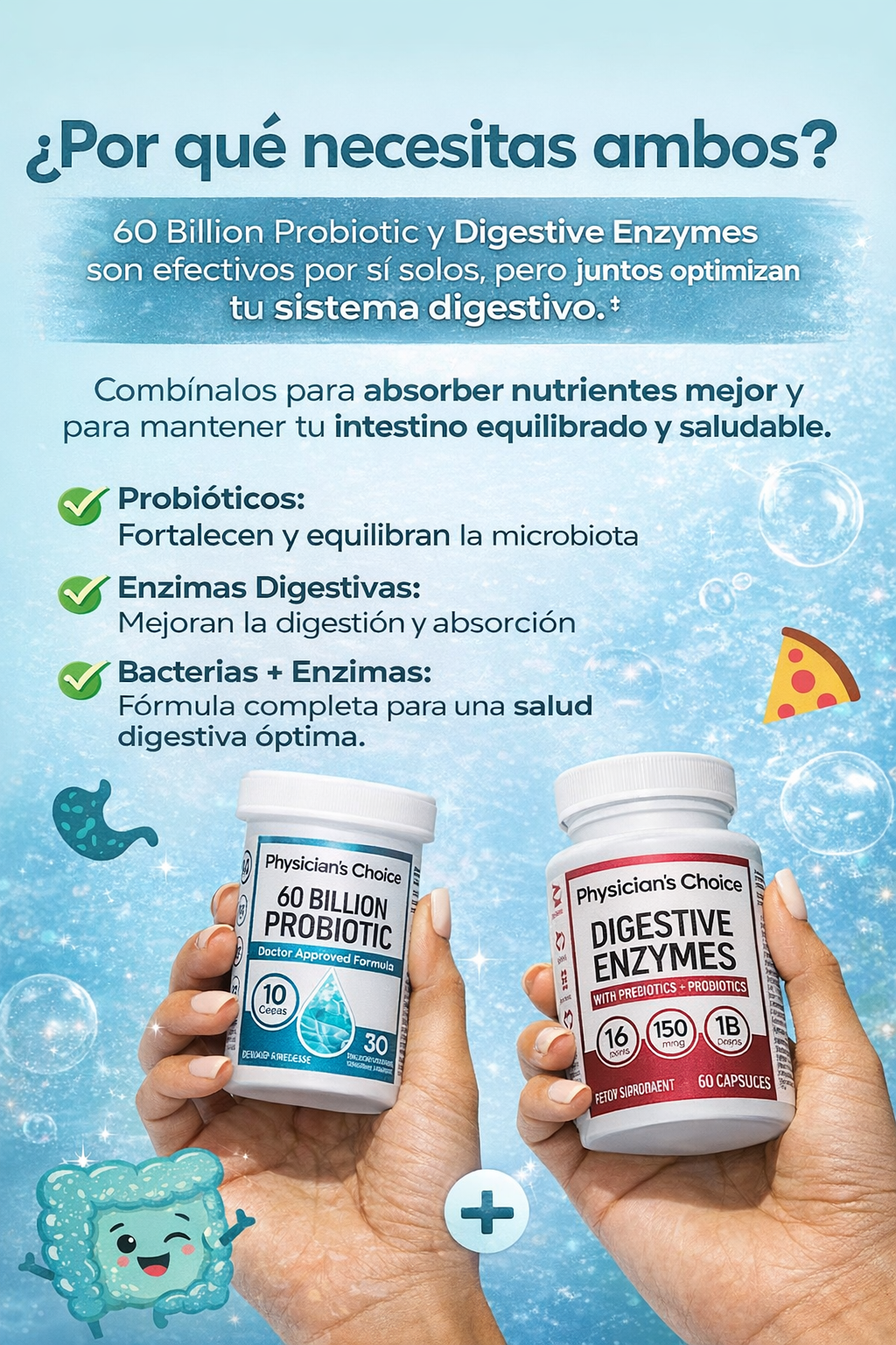 Kit Probioticos + Enzimas Salud Intestin